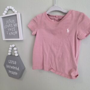 Ralph Lauren Pink Kids Short Sleeve Tee